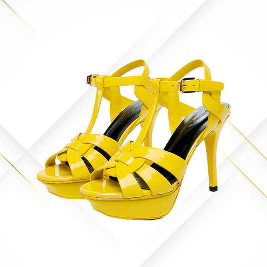 Yellow Wedding party women's High Hill Shoes
